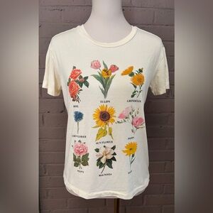 Fifth Sun Cream Floral Graphic Tee